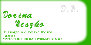 dorina meszko business card